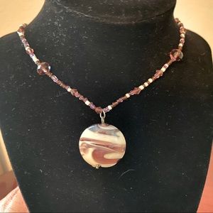Purple and White Necklace